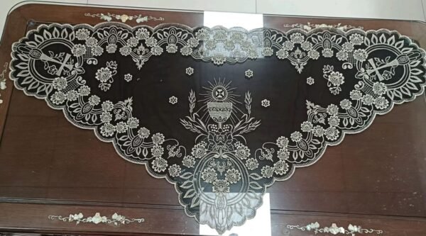 Sacred Eucharistic Chalice & Monstrance Embroidered Lace Church Head Covering