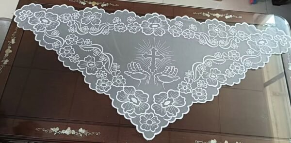 WhatsApp Image 2026-01-13 at 22.28.35 Sacred Cross & Praying Hands Embroidered Lace Church Head Covering