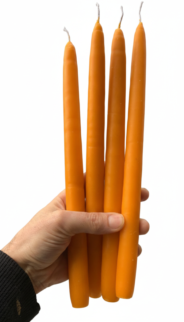 Artisan Hand-Dipped Altar Taper 30 cm × 2.4 cm | Handmade Yellow Beeswax
