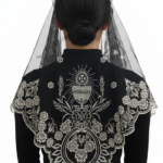 Sacred Eucharistic Chalice & Monstrance Embroidered Lace Church Head Covering