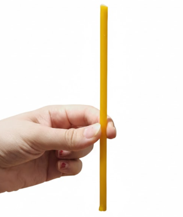 Hand-Dipped Yellow Beeswax Tapers(17.5cm x 0.5cm)