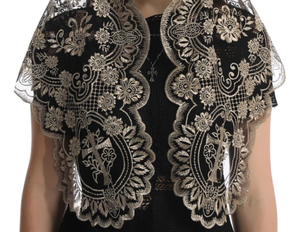 Sacred Eucharistic Chalice & Monstrance Embroidered Lace Church Head Covering