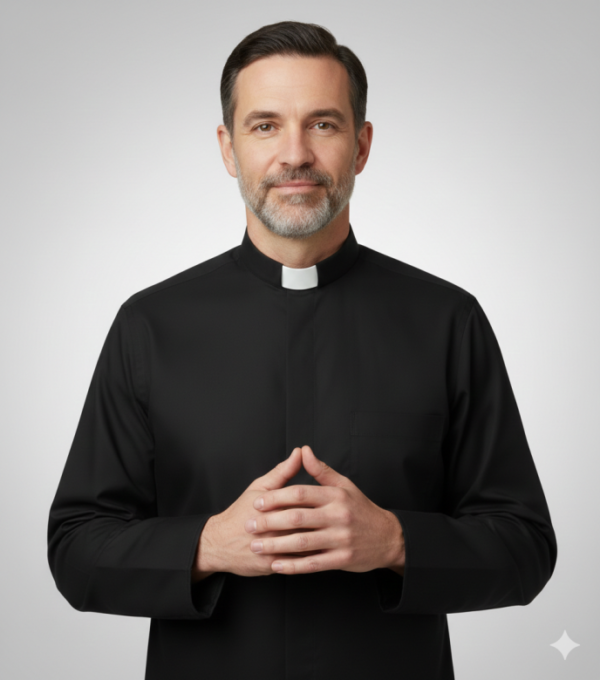 Premium Tab Collar Clerical Comfort Shirt