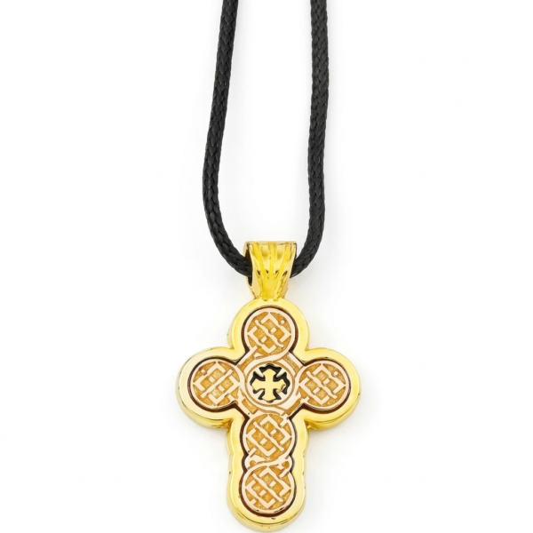Orthodox Heritage Embellished Cross Pendant Necklace