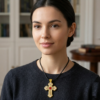 Orthodox Heritage Embellished Cross Pendant Necklace