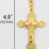 Custom Gold-Plated Jesus Cross Keychain - Christian Souvenir & Religious Gift