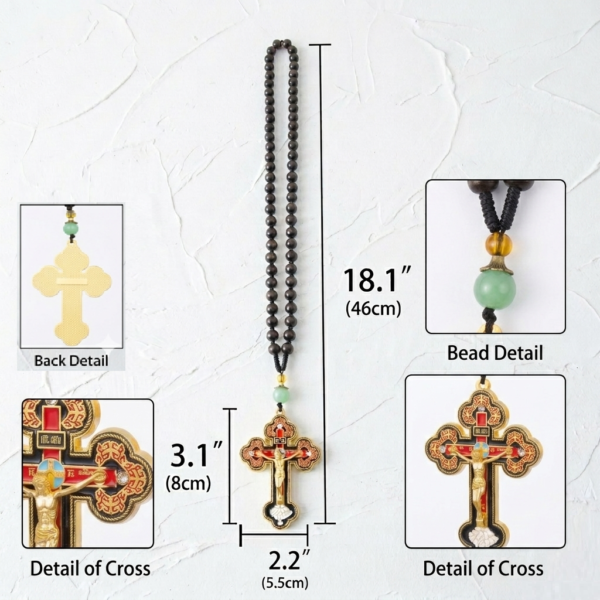 Ornate Eastern Orthodox Crucifix Necklace