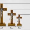Multiple Size Wood Orthodox Crucifix with Base for Church and Home
