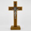 Multiple Size Wood Orthodox Crucifix with Base for Church and Home