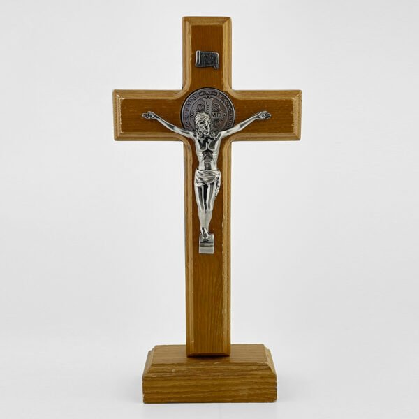 Multiple Size Wood Orthodox Crucifix with Base for Church and Home