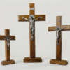 Multiple Size Wood Orthodox Crucifix with Base for Church and Home