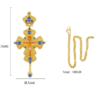Sovereign Russian Orthodox Filigree Pectoral Cross with Multi-Tonal Gemstones