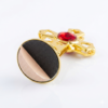 Gold-Plated Orthodox Table Cross with Ruby Crystal Center