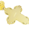 Luxury Gold-Plated Orthodox Cross Pendant Necklace with Jesus Icon