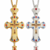 Large Orthodox Jesus Crucifix Cross Necklace – Gold/Silver Plated Resin Pendant