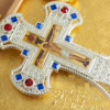 Large Orthodox Jesus Crucifix Cross Necklace – Gold/Silver Plated Resin Pendant